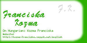 franciska kozma business card